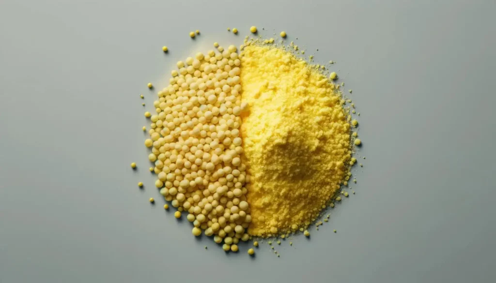 Enxofre (granulado e em pedaços)